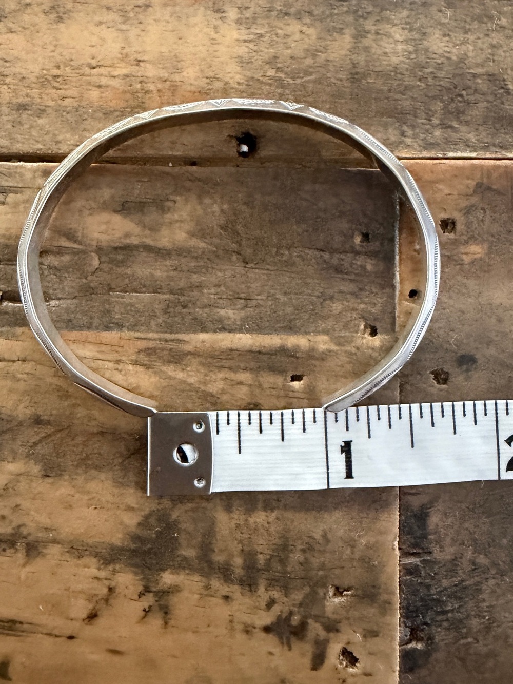 Vintage Native Navajo Carinated Stamped Sterling Silver Bracelet Cuff - Picture 7 of 7